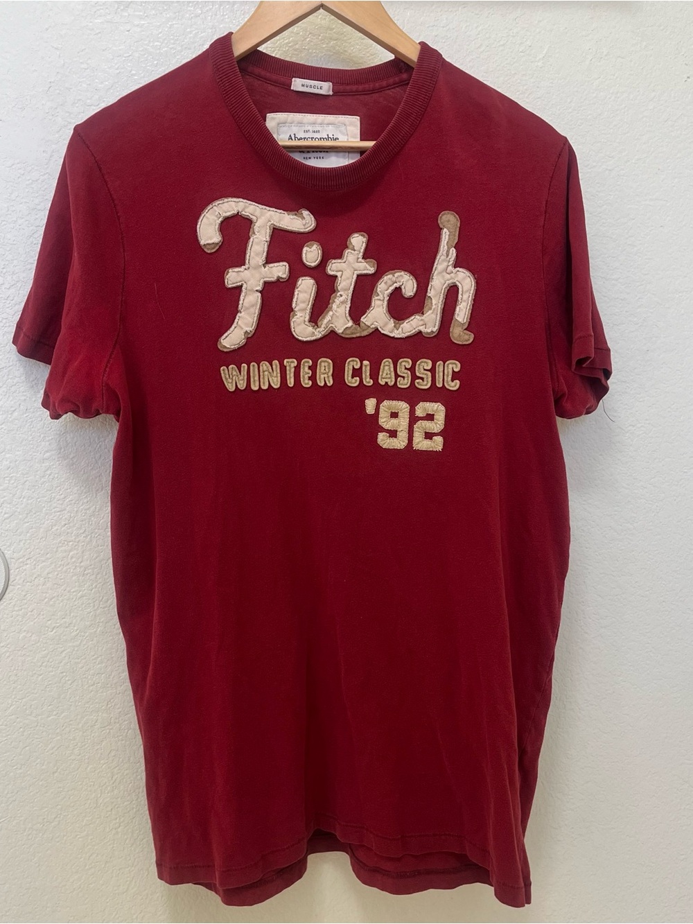 Vintage Y2K Abercrombie & Fitch winter classic ‘92 muscle tee XXL red